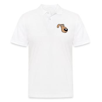 Dog Face Funny Silly Funny Crazy Comic - Men's Polo Shirt - white - Front - Kai (181cm)