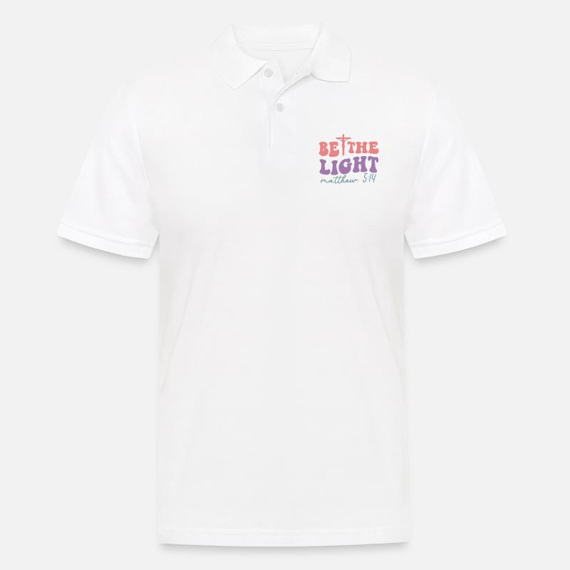 Sei das Licht - Männer Poloshirt - Weiß