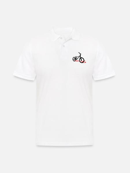 BMX - Männer Poloshirt - Weiß