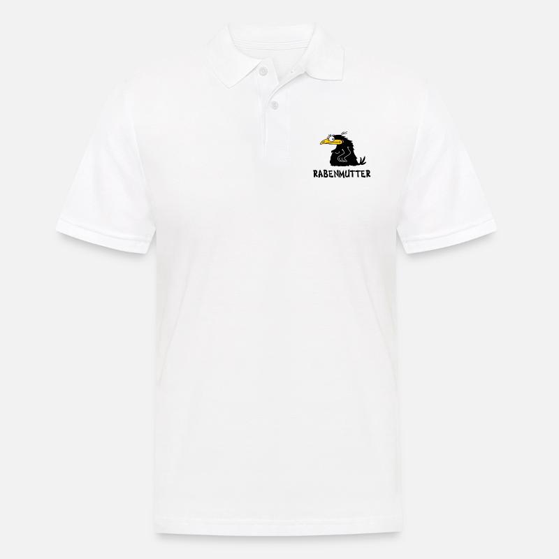 Rabemutter - Männer Poloshirt - Weiß