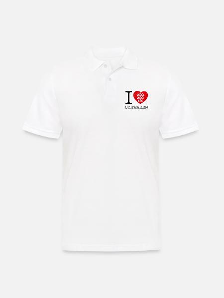 I love Schwaben - Männer Poloshirt - Weiß