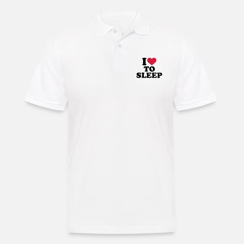 Schlafen - Männer Poloshirt - Weiß