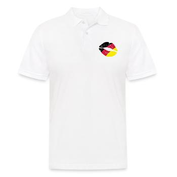 germany kiss lips - Männer Poloshirt - Weiß - Vorne - Kai (181cm)