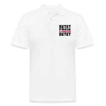 Betet freie Schweizer betet - Männer Poloshirt - Weiß - Vorne - Kai (181cm)