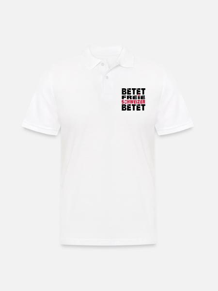 Betet freie Schweizer betet - Männer Poloshirt - Weiß