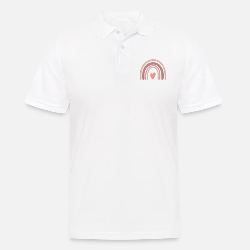 Rainbow - Männer Poloshirt - Weiß