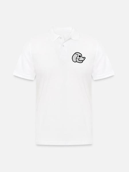 Dogs Skull Halloween Skeleton - Men's Polo Shirt - white