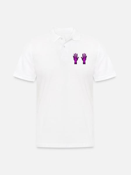 Skeleton Hands 02 - Men's Polo Shirt - white