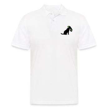 Hund DJ Musik Auflegen Club Disko Schallplatte Fun - Männer Poloshirt - Weiß - Vorne - Kai (181cm)