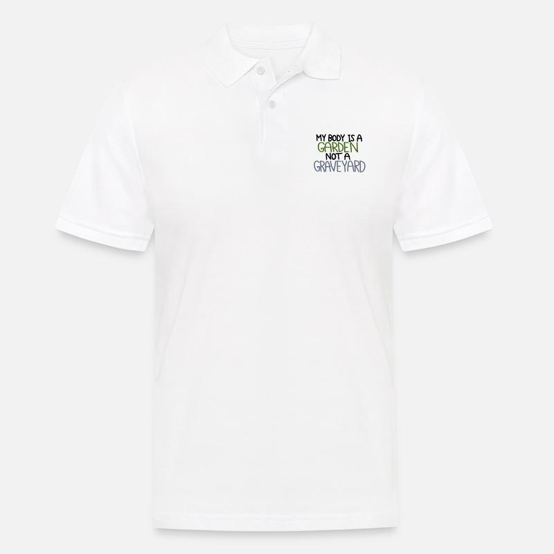 Vegan Körper - Männer Poloshirt - Weiß