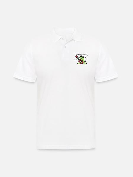 frog_n_roll_072011_a_3c - Men's Polo Shirt - white