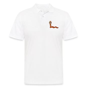 Regenwurm Wurm - Männer Poloshirt - Weiß - Vorne - Kai (181cm)