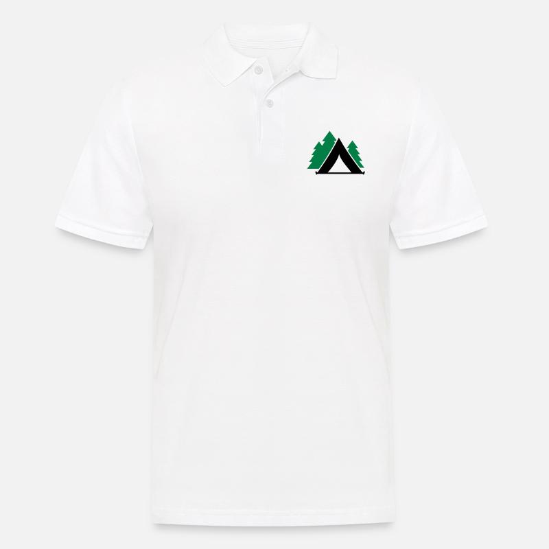 Zelt - Männer Poloshirt - Weiß