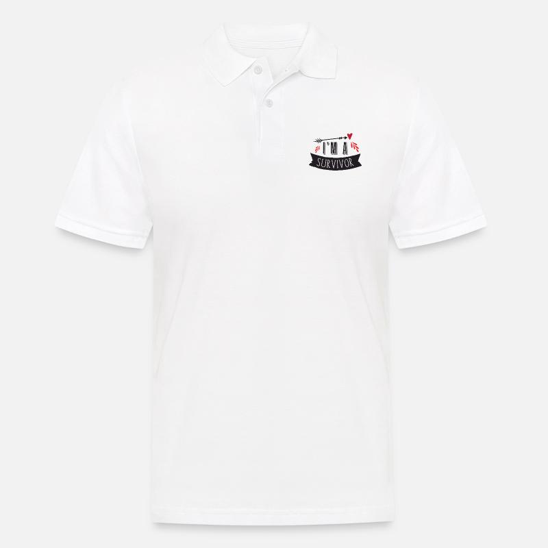 Ich bin ein Überlebender - Männer Poloshirt - Weiß