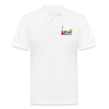 Musikinstrumente - Männer Poloshirt - Weiß - Vorne - Kai (181cm)