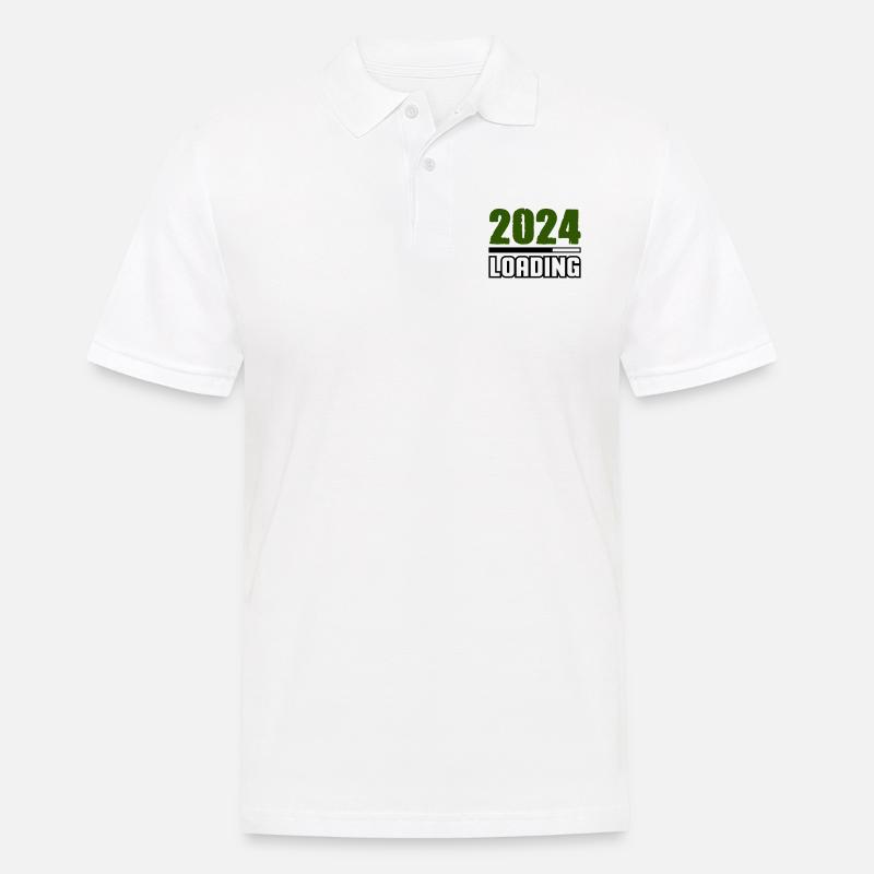Loading 2024 - Männer Poloshirt - Weiß
