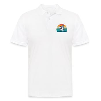 Hai Retro - Männer Poloshirt - Weiß - Vorne - Kai (181cm)