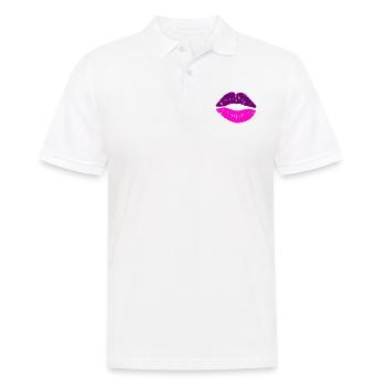 Lèvres Embrasser - Polo Homme - blanc - Devant - Kai (181cm)