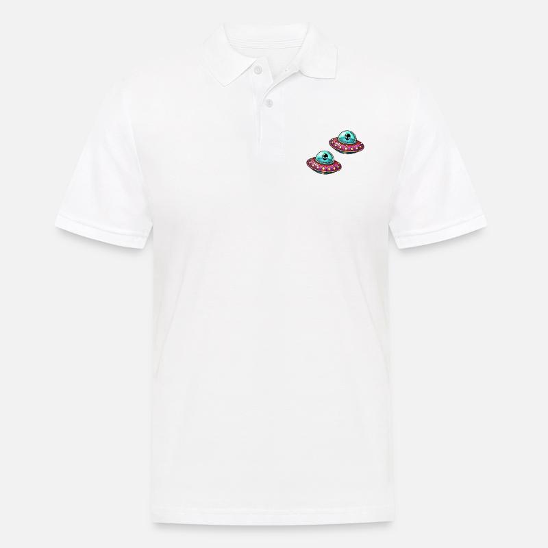 ufo comic 2 - Männer Poloshirt - Weiß