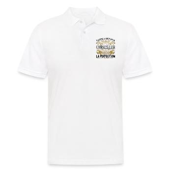Conseiller | le Meilleur cadeau Conseiller - Polo Homme - blanc - Devant - Kai (181cm)