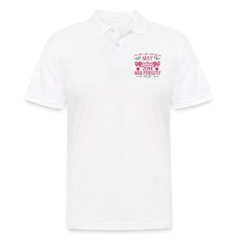 Mai 2014 Geburtstag Ehefrau Mai 2014 Geburtstag - Männer Poloshirt - Weiß - Vorne - Kai (181cm)