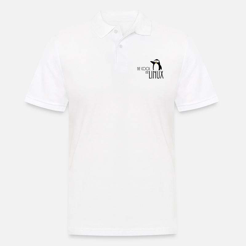 be cool use linux - Männer Poloshirt - Weiß