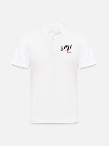 Party Time - Männer Poloshirt - Weiß