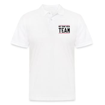 nie ohne mein team - Männer Poloshirt - Weiß - Vorne - Kai (181cm)