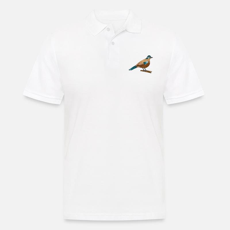 Vogel - Männer Poloshirt - Weiß