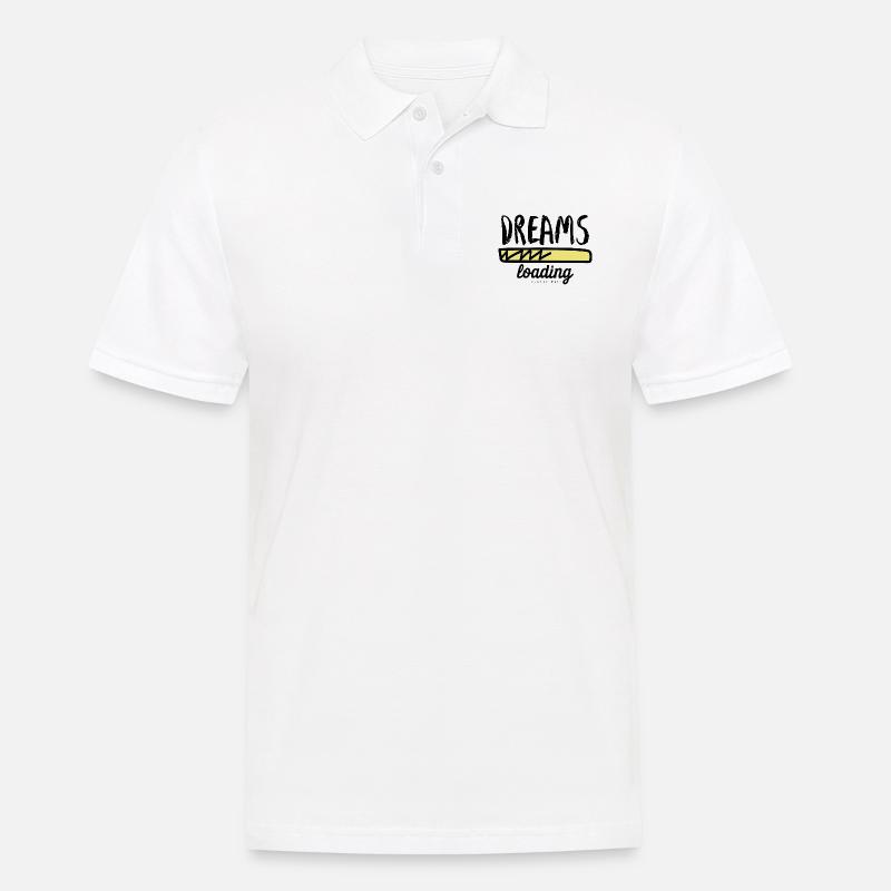 Dreams loading please wait - Männer Poloshirt - Weiß