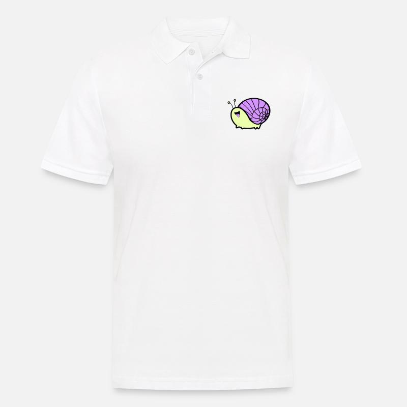 schnecke comic - Männer Poloshirt - Weiß