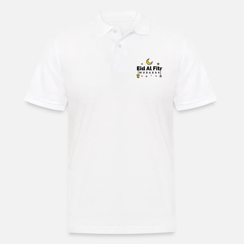 Islam Eid Mubarak - Männer Poloshirt - Weiß