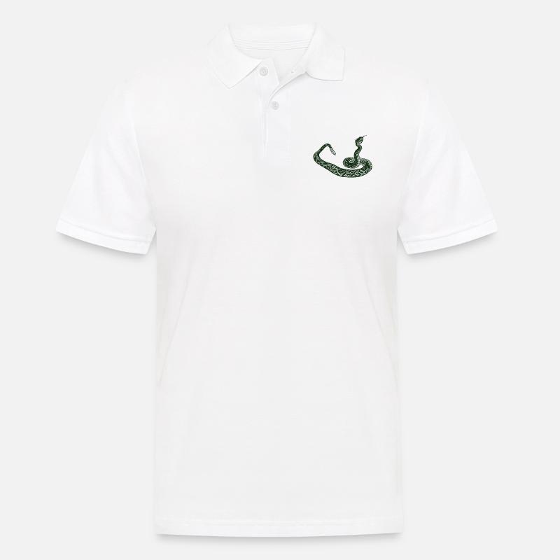 Klapperschlange - Männer Poloshirt - Weiß