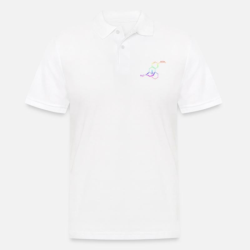 Dextromethorphan DXM Strukturformel - Männer Poloshirt - Weiß