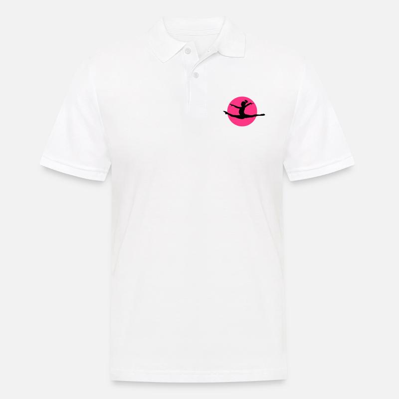 Kunst & Bodenturnen - Männer Poloshirt - Weiß