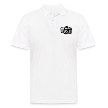 vintage_camera_1 - Männer Poloshirt - Weiß - Vorne - Kai (181cm)