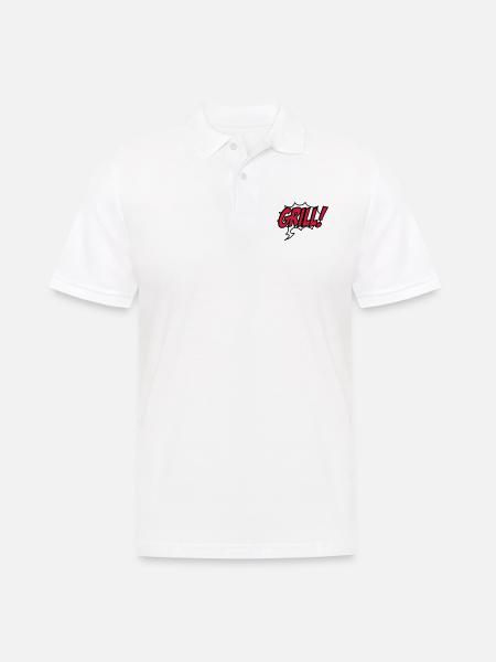 grilling - Men's Polo Shirt - white