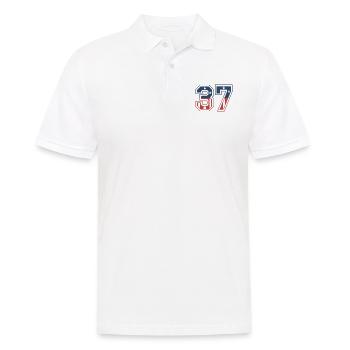 Number 37 USA - Men's Polo Shirt - white - Front - Kai (181cm)