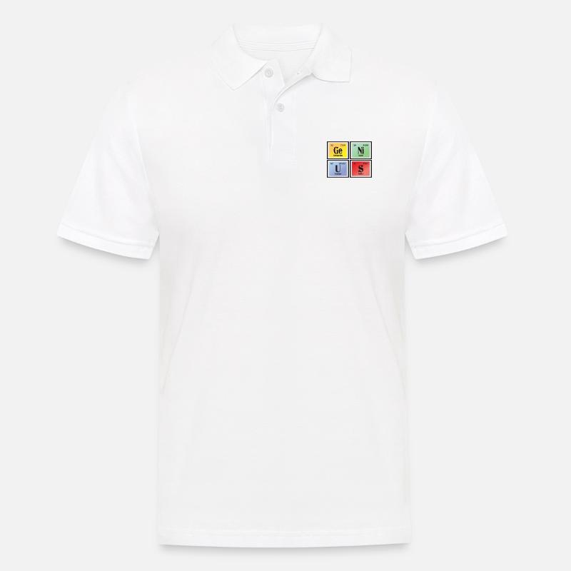Genius | Periodensystem der Elemente - Männer Poloshirt - Weiß