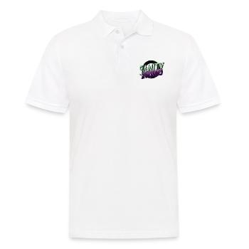 books and wine book cat wine gift idea book fan - Männer Poloshirt - Weiß - Vorne - Kai (181cm)