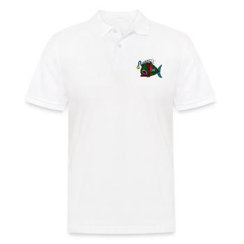 anglerfisch - Männer Poloshirt - Weiß - Vorne - Kai (181cm)