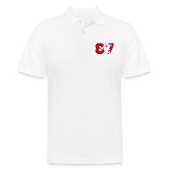 Moto 87 motard - Männer Poloshirt - Weiß - Vorne - Kai (181cm)
