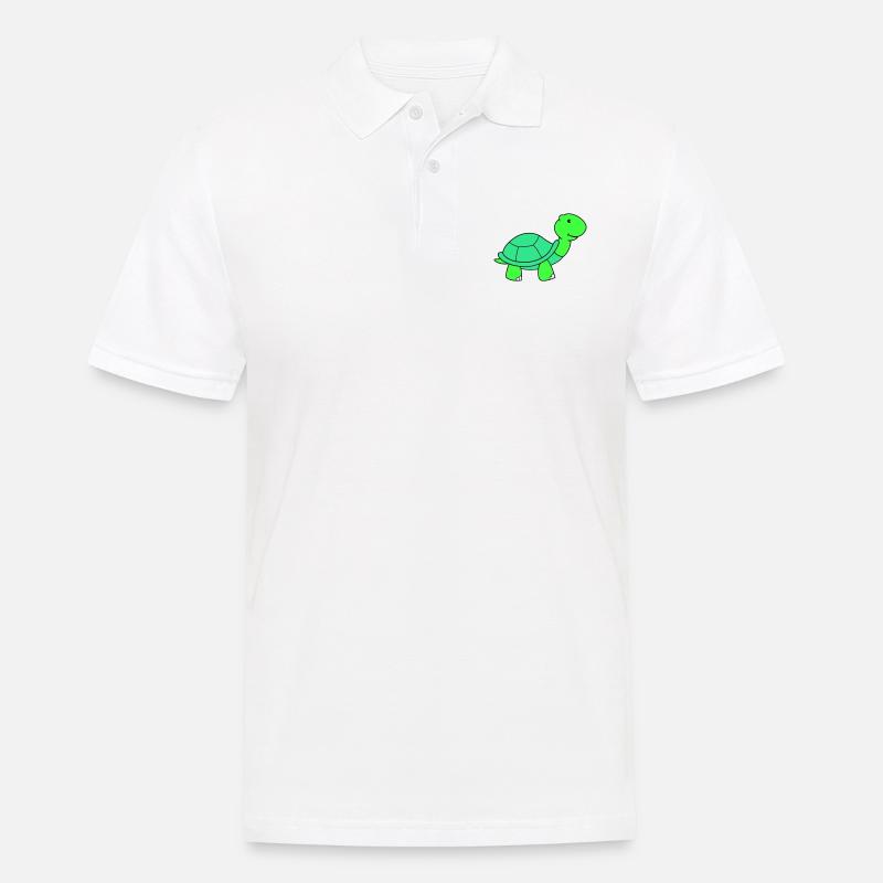 schildkröte - Männer Poloshirt - Weiß