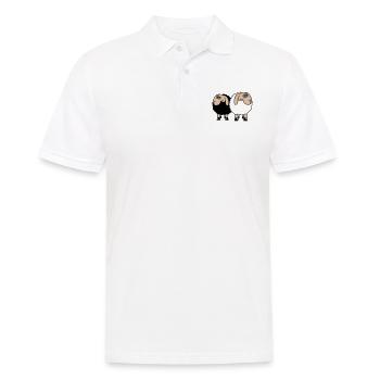 2 Sheep Look Skeptical Offended Friends Team - Men's Polo Shirt - white - Front - Kai (181cm)