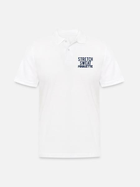 Ballet Gift Stretch - Sweat - Pirouette - Men's Polo Shirt - white