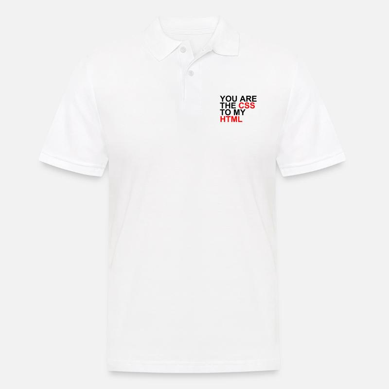 css to my html - Männer Poloshirt - Weiß