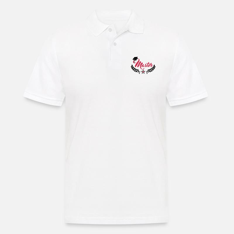 master abschluss - Männer Poloshirt - Weiß