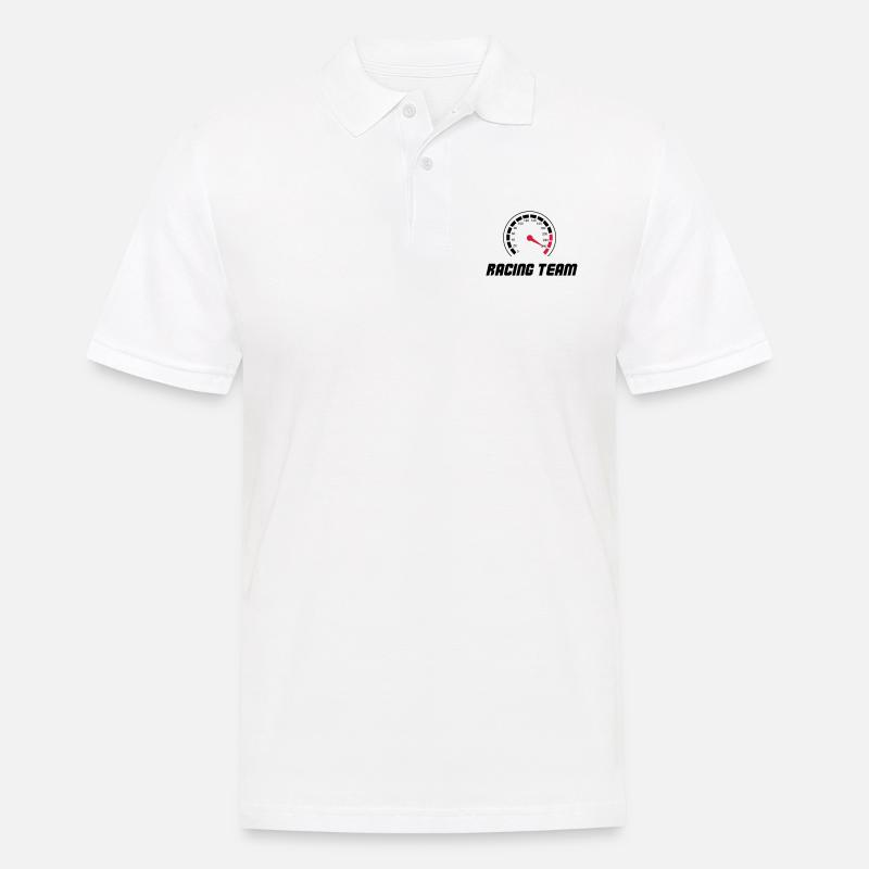 tacho racing team - Männer Poloshirt - Weiß