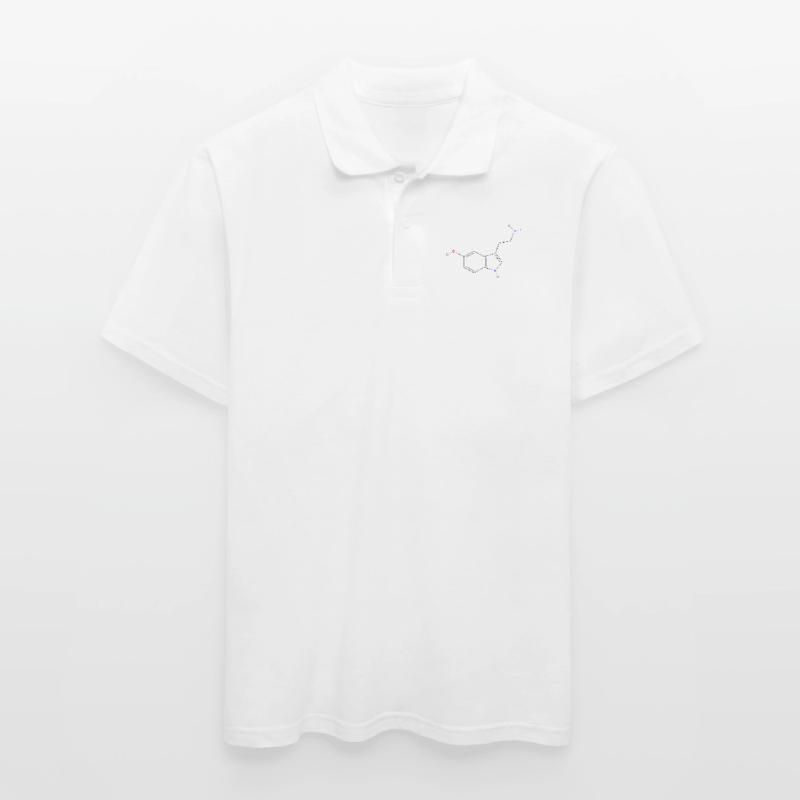 Serotonin Molecule - Colored Structural Formula Men's Polo Shirt