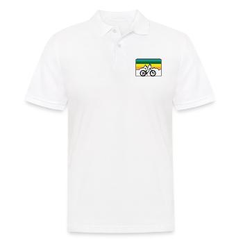 Mountainbike - Männer Poloshirt - Weiß - Vorne - Kai (181cm)